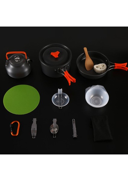 Aotu Kamp Pişirme Seti Su Isıtıcısı, Tencere, Kızartma Tavası, Kesme Tahtası Seti (Bpa Içermez, Fda Onaylı Değil)-Turuncu (Yurt Dışından) fiyatları