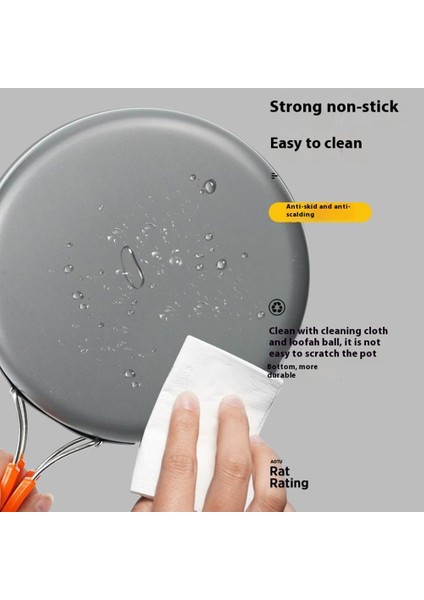 Aotu Kamp Pişirme Seti Su Isıtıcısı, Tencere, Kızartma Tavası, Kesme Tahtası Seti (Bpa Içermez, Fda Onaylı Değil)-Turuncu (Yurt Dışından) modelleri