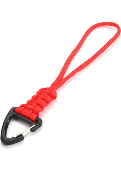 YHDE34 Açık Hava Paracord Anahtarlık Dokuma Askı Karabina Askı Kancası-Kırmızı (Yurt Dışından)