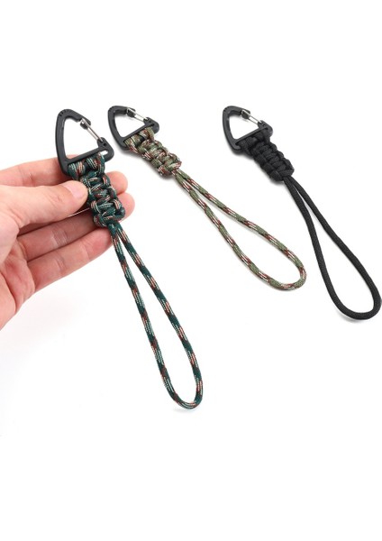 YHDE34 Açık Hava Paracord Anahtarlık Dokuma Askı Karabina Askı Kancası-Kırmızı (Yurt Dışından) fırsatları