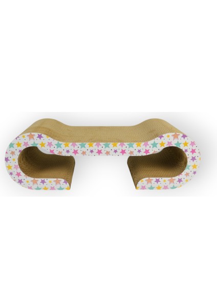 Karton Kedi Tırmalama Cloud 58X23X18CM Yıldız Desenli fiyatları