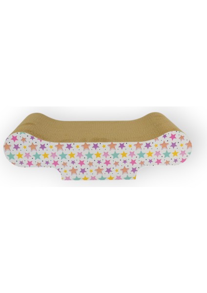 Karton Kedi Tırmalama Cloud 58X23X18CM Yıldız Desenli modelleri