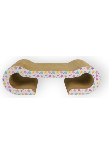 Karton Kedi Tırmalama Cloud 58X23X18CM Yıldız Desenli fırsatları