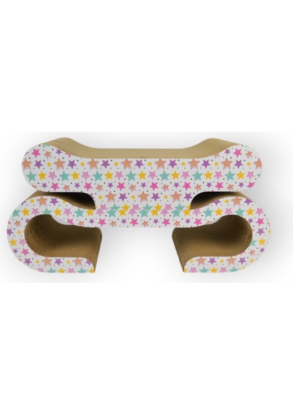 Karton Kedi Tırmalama Cloud 58X23X18CM Yıldız Desenli indirimleri