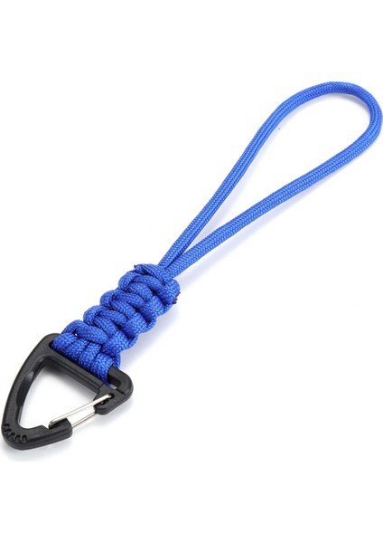 YHDE34 Açık Hava Paracord Anahtarlık Dokuma Askı Ipi Karabina Askı Kancası-Mavi (Yurt Dışından)