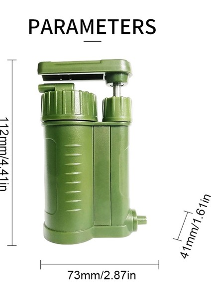 Açık Hava Taşınabilir Su Mikrobiyal Arıtma Filtresi Tortu Arıtma Temizleyicisi Yürüyüş, Dağcılık, Kamp, Sırt Çantasıyla Seyahat Için (Yurt Dışından) fırsatları