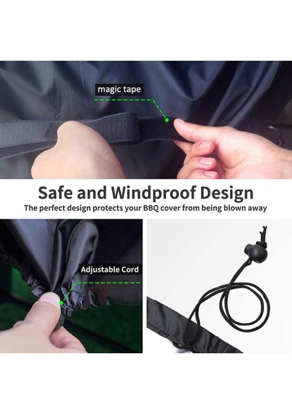 80X66X100CM Su Geçirmez 420D Oxford Kumaş Barbekü Gazlı Izgara Kılıfı Değişimi (Yurt Dışından) fırsatları