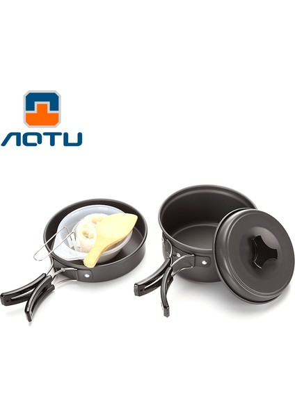 Aotu DS200 Taşınabilir Açık Hava Kamp Piknik Tencere Seti 1-2 Kişilik (Yurt Dışından)