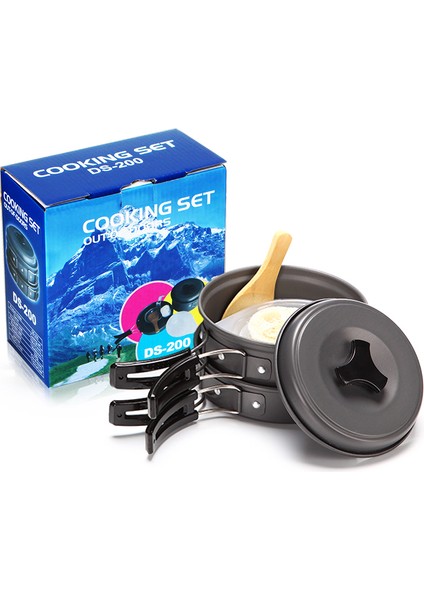 Aotu DS200 Taşınabilir Açık Hava Kamp Piknik Tencere Seti 1-2 Kişilik (Yurt Dışından) indirimleri