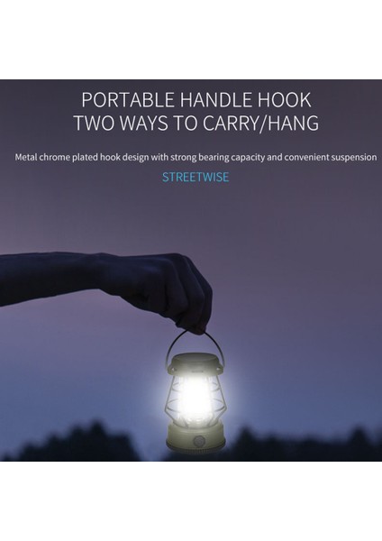 Retro Taşınabilir Kamp Lambası Kademesiz Karartmalı Çadır Feneri Asılı Lamba, Güneş Enerjili-Yeşil (Yurt Dışından) indirimleri