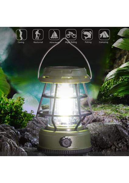 Retro Taşınabilir Kamp Lambası Kademesiz Karartmalı Çadır Feneri Asılı Lamba, Güneş Enerjili-Kırmızı (Yurt Dışından) modelleri