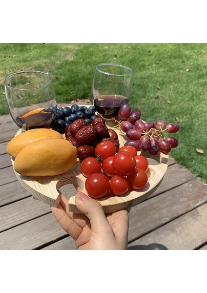 Açık Hava Şarap Piknik Masası 30X16CM Katlanabilir Taşınabilir Ahşap Atıştırmalık ve Peynir Tepsisi 4 Şarap Kadehi Tutucu ile (Yurt Dışından) fiyatları