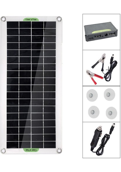 Araba, Deniz, Tekne, Açık Hava Kampı Için 30W Taşınabilir Güneş Paneli Polikristalin Güneş Şarj Kontrol Cihazı (Yurt Dışından)