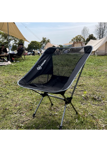 Halın HS-334 Taşınabilir Katlanır Sandalye Alüminyum Alaşımlı Direk 1200D Oxford Kumaş Kamp Sırtlıklı Sandalye-Gri (Yurt Dışından) fiyatları