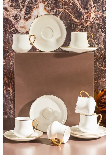 Helios Beyaz Desensiz Porselen Kahve Fincan Takımı 12 Parça 6 Kişilik – Zarif ve Şık Sunumlar İçin indirimleri