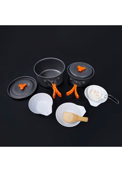 Hewolf HW-K1344 Taşınabilir Kaymaz Saplı Tava Sıcaklığa Dayanıklı Kamp Tencere Seti 2-3 Kişilik (Yurt Dışından) fırsatları