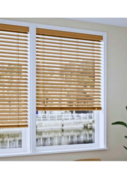 Wooden Blinds %100 Doğal Ahşap Jaluzi Perde 50MM, Alüminyum Kasalı Yüksek Kaliteli - Meşe (Kurdelasız) modelleri