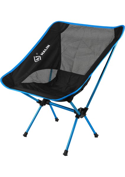 Halın HS-334 Taşınabilir Katlanır Sandalye Alüminyum Alaşımlı Direk 1200D Oxford Kumaş Kamp Sırtlıklı Sandalye-Gök Mavisi (Yurt Dışından)