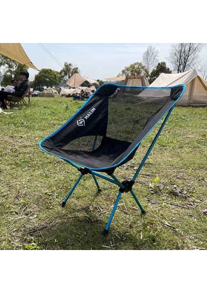 Halın HS-334 Taşınabilir Katlanır Sandalye Alüminyum Alaşımlı Direk 1200D Oxford Kumaş Kamp Sırtlıklı Sandalye-Gök Mavisi (Yurt Dışından) fırsatları