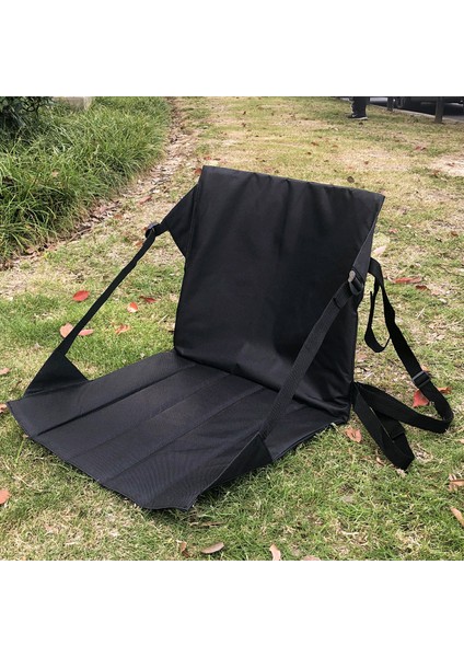 44X44 cm Sırt Destekli Oxford Kumaş Oturma Minderi Açık Hava Spor Etkinlikleri Için-Siyah (Yurt Dışından) modelleri