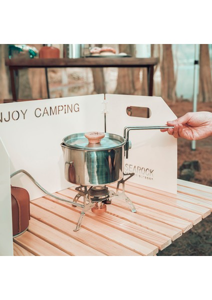 Aotu 1l Çok Işlevli 304 Paslanmaz Çelik Tencere Açık Hava Pişirme Tenceresi Su Isıtıcısı Tava Kamp Pişirme Seti Çaydanlık (Bpa Içermez, Fda Sertifikalı Değildir) (Yurt Dışından) modelleri