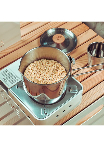 Aotu 1l Çok Işlevli 304 Paslanmaz Çelik Tencere Açık Hava Pişirme Tenceresi Su Isıtıcısı Tava Kamp Pişirme Seti Çaydanlık (Bpa Içermez, Fda Sertifikalı Değildir) (Yurt Dışından) indirimleri