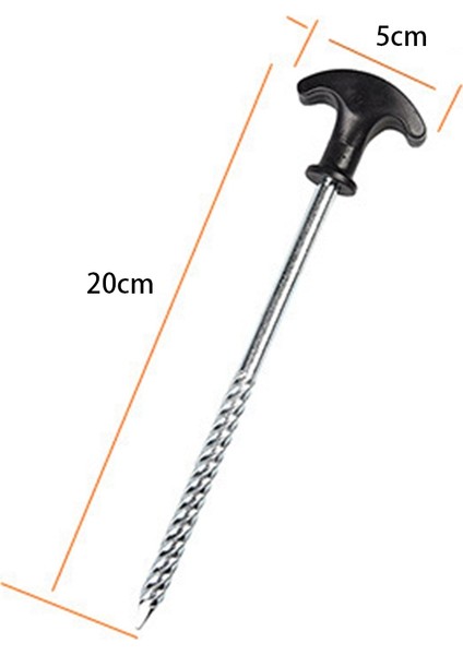 Luckstone DD-JS001-TX Donmuş Zemin Geçirmez Çadır Kazığı T Şeklinde Spiral Vida Açık Hava Kamp Aleti (Yurt Dışından) indirimleri