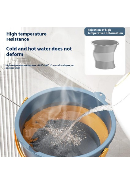 Katlanabilir Su Kovası 5l Taşınabilir Kalınlaştırılmış Plastik Katlanabilir Kap Dış Mekan/ev Kullanımı Için-Mavi (Yurt Dışından) modelleri