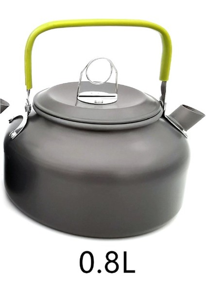 Açık Hava Kamp Su Isıtıcısı Taşınabilir Kahve Makinesi Hafif Yürüyüş Ekipmanı Taşınabilir Çaydanlık-Yeşil/0.8l (Yurt Dışından)