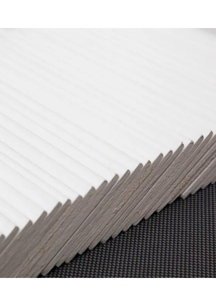 Wooden Blinds %100 Doğal Ahşap Jaluzi Perde 50MM, Alüminyum Kasalı Yüksek Kaliteli - Beyaz (Kurdelasız)