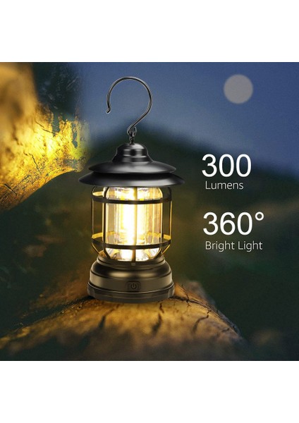 Taşınabilir Vintage Kamp Cob Lambası Şarj Edilebilir Açık Hava Çadır Feneri Asılı Lamba-Kırmızı (Yurt Dışından) indirimleri