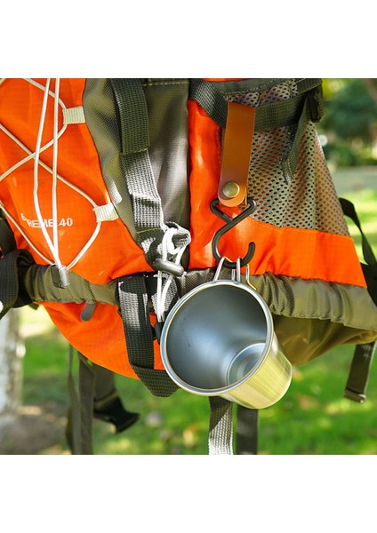 Aotu 4 Adet Pu Deri Kayış S Şeklinde Plastik Kancalar Açık Hava Kampı Asılı Tencere Tavalar-Hafif Kahve (Yurt Dışından) modelleri