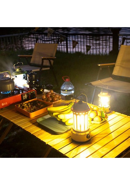 Şarj Edilebilir Cob Kamp Lambası Retro Stil Çadır Asılı Fener Lambası Yürüyüş Akşam Partisi Için, Boyut: L-Beyaz (Yurt Dışından) fırsatları