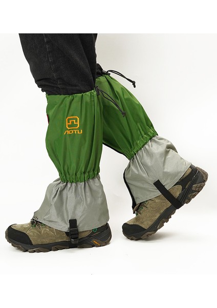 Aotu 1 Çift Su Geçirmez Kar Tozluğu Açık Hava Tırmanışı Kayak Naylon Ekose Kumaş Bacak Tozluğu Kılıfı-Yeşil (Yurt Dışından) fiyatları