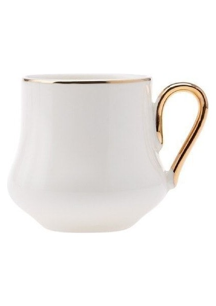 Helios Beyaz Desensiz Porselen Kahve Fincan Takımı 12 Parça 6 Kişilik – Zarif ve Şık Sunumlar İçin