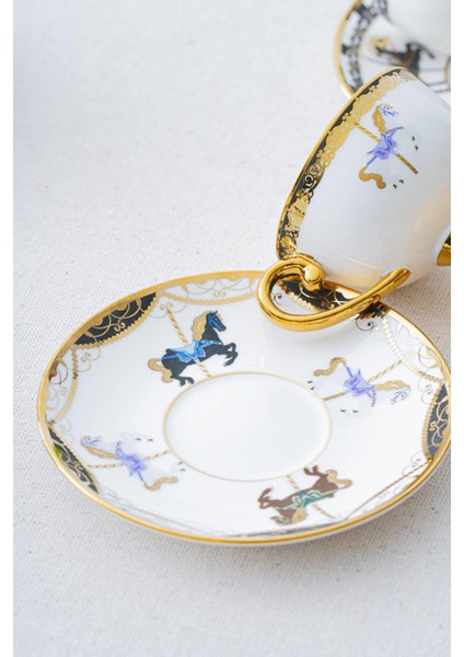 Lorvil Plorvis Desenli Porselen Kahve Fincanı Takımı 12 Parça 6 Kişilik 90 ml – Şık ve Zarif Sunumlar