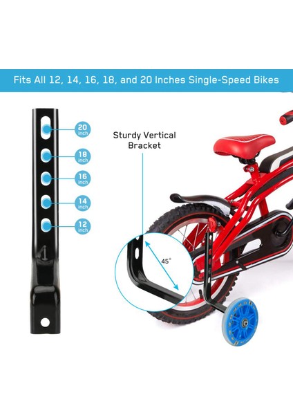 Çocuk Eğitim Tekerlekleri 20 Inç Bisiklet Için Flaş Bisiklet Eğitim Tekerlekleri Stabilizatörler Monte Kiti Ile Bisiklet Eğitim Tekerlekleri (Yurt Dışından) modelleri