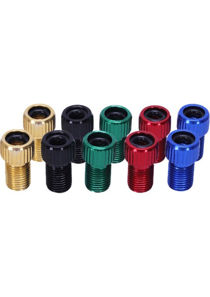 10 Adet Presta Schrader Vana Adaptörü Dönüştürücü Çok Renkli Bisiklet Bisiklet Lastiği Tüp (Yurt Dışından)