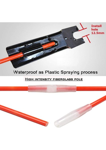 Fiberglas Direk Montaj Braketi Ile 2 Takım Bisiklet Güvenlik Bayrağı, Ayarlanabilir Uzunluk, Dayanıklı Dış Mekan Oyun Güvenlik Işareti (Yurt Dışından) indirimleri