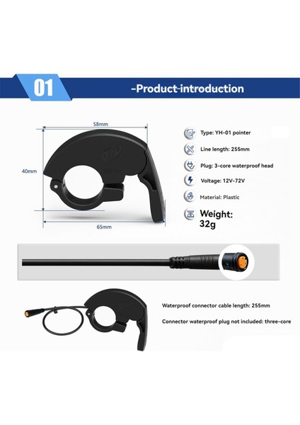 Bafang BBS01 BBS02B Bbshd Orta Motorlu Elektrikli Bisiklet Aksesuarları Için Ebike Başparmak Gaz Kelebeği (Yurt Dışından) fiyatları