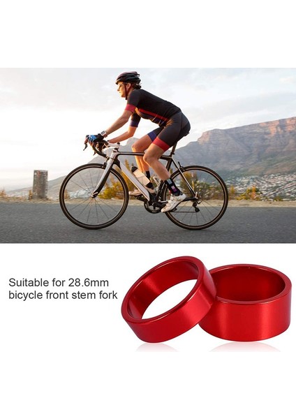 Adet/takım 5/10/15/20MM Alüminyum Alaşımlı Kulaklık Kök Spacer Mtb 28.6mm Çatal Yıkama Kapağı Yol Bisikleti Için Bisiklet, Kırmızı (Yurt Dışından) modelleri