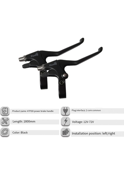 Wuxıng 47PDD Ebike Fren Kolu Kesme Gücü Elektrikli Bisiklet E-Scooter Park Freni Bisiklet Aksesuarları Su Geçirmez Konnektör (Yurt Dışından) modelleri