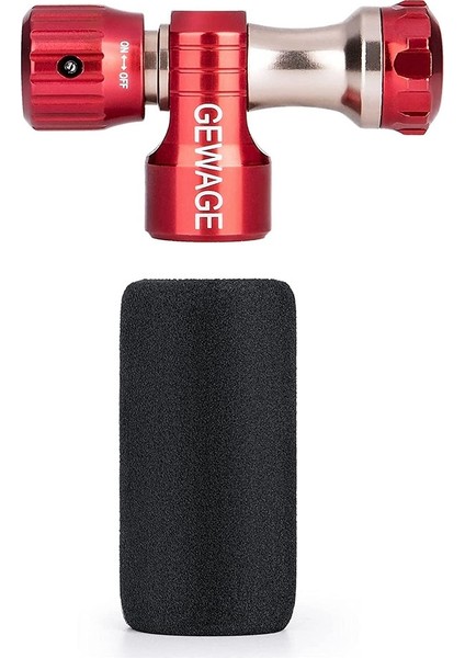 Gewage Co2 Bisiklet Lastiği Şişirme Aleti -Co2 Bisiklet Pompası Presta ve Schrader Valfi Uyumlu - Co2 Bisiklet Lastiği Şişirme Aleti Bisiklet, Kırmızı (Yurt Dışından)