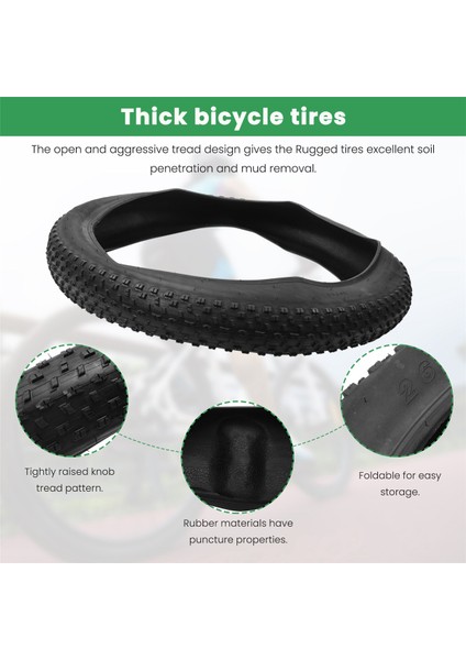 Bisiklet Lastiği, Bisiklet Lastikleri Katlanır Yedek Elektrikli Bisiklet Lastikleri Uyumlu Geniş Dağ Kar Bisikleti, 26X4.0 Inç (Yurt Dışından) fırsatları