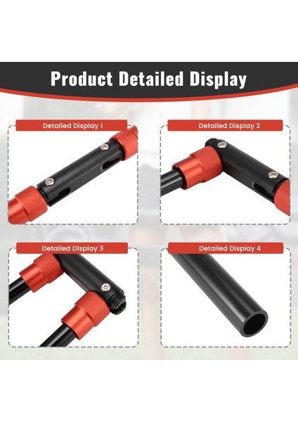 Katlanır Gidon 90 Derece Katlanır Elektrikli Bisiklet Gidonu Kugoo M4 Elektrikli Scooter Siyah Kırmızı 23.5mm (Yurt Dışından) indirimleri