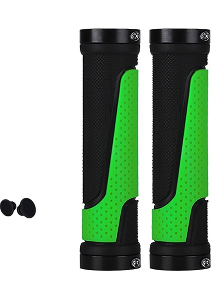 Dağ Bisikleti Sapları Kaymaz Dayanıklı Şok Geçirmez Kauçuk Sabit Dişli Bisiklet Gidon Kavrama Bisiklet Parçaları Yeşil (Yurt Dışından)