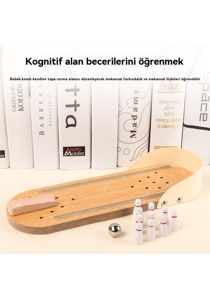 Erken Eğitim, Zeka Geliştirici 3-6 Yaş Bebek-Ebeveyn Etkileşimli Oyun, Ahşap Minyatür Mini Bowling (Yurt Dışından) fiyatları