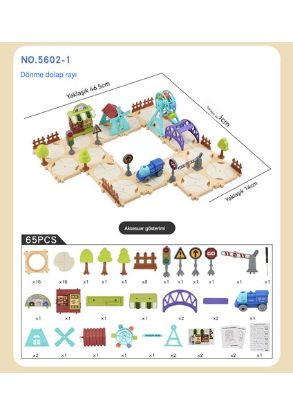 Dönme Dolap Park Montaj Alanı Eğitici Oyuncaklar (Yurt Dışından)