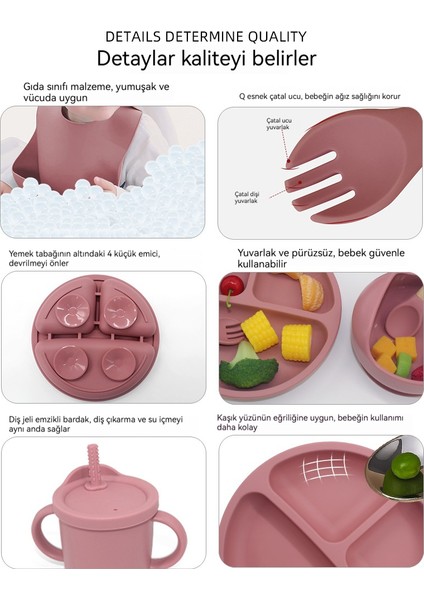 Bebek Silikon Tabak ve Çatal Kaşık Seti Altı Parça (Yurt Dışından) indirimleri