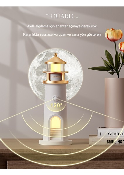 Ay Işığı Kulesi Algılayıcı Atmosfer Küçük Masa Lambası (Yurt Dışından) fiyatları